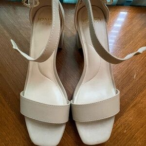 Jones New York Women's Cream Heeled Sandals